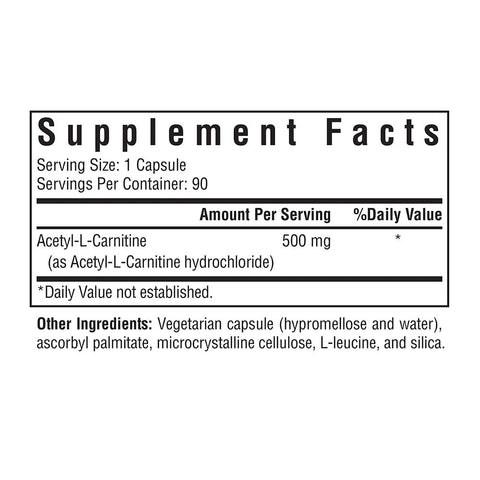 Seeking Health Acetyl - L - Carnitine - 90 Kapslar - Naturshopen.se